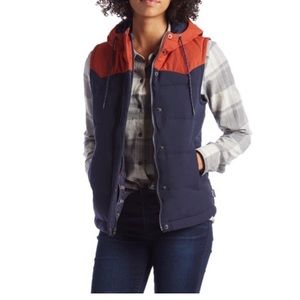 Patagonia woman’s vest - orange/ blue